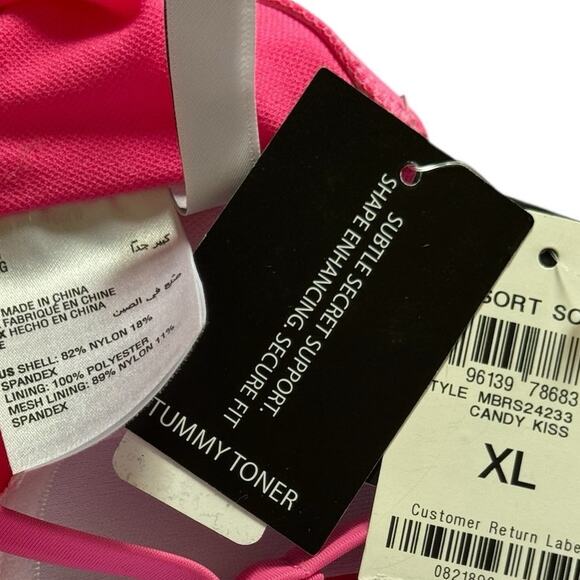 NWT! Bar III Draped Monokini One-Piece Swimsuit in Candy Kiss - Size XL - Picture 6 of 6